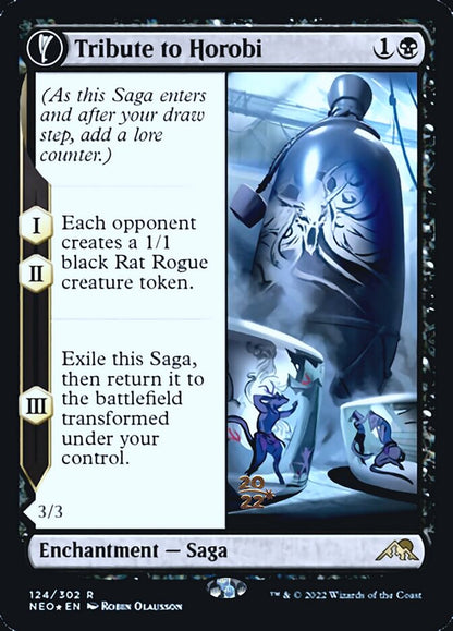 Tribute to Horobi // Echo of Death's Wail (124s) Foil - Kamigawa: Neon Dynasty Promos