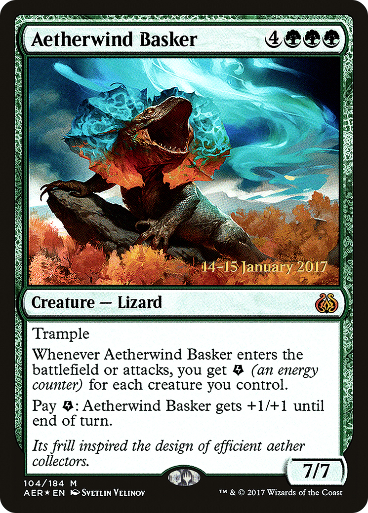 Aetherwind Basker [Aether Revolt Prerelease Promos] | Silver Goblin