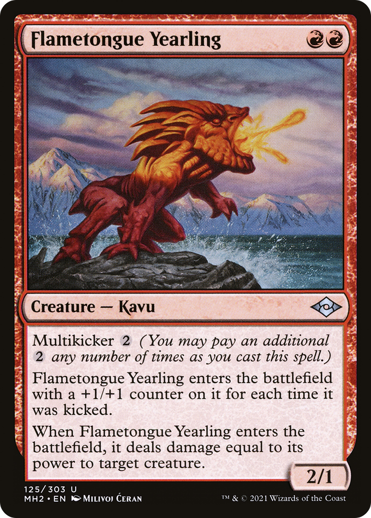 Flametongue Yearling (125) - Modern Horizons 2