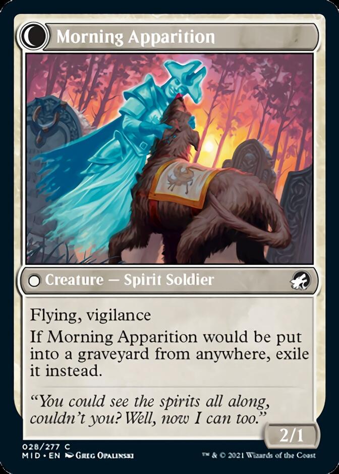 Mourning Patrol // Morning Apparition (028) Foil - Innistrad: Midnight Hunt