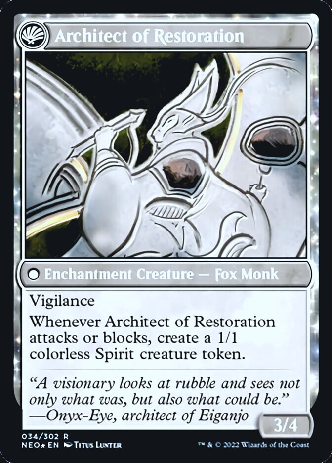 The Restoration of Eiganjo (034) Foil - Kamigawa: Neon Dynasty Promos