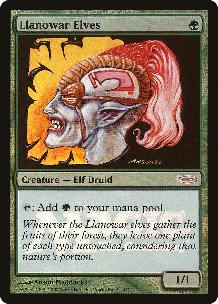 Llanowar Elves (009) Foil - DCI Promos