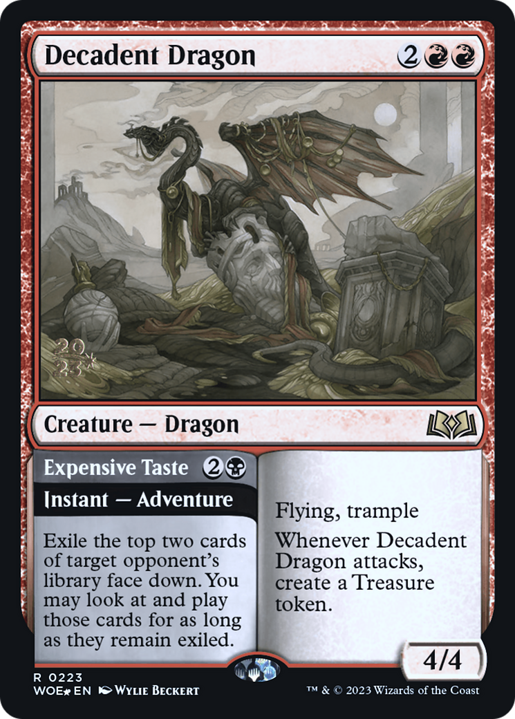 Decadent Dragon (223) Foil - Wilds of Eldraine Promos