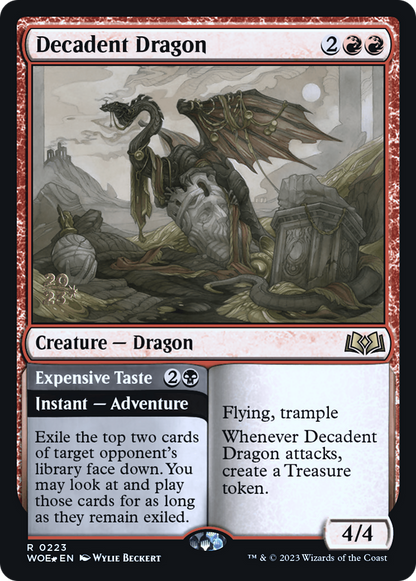 Decadent Dragon (223) Foil - Wilds of Eldraine Promos