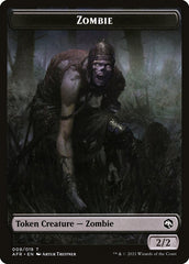 Zombie // Dog Illusion Double-Sided Token [Dungeons & Dragons: Adventures in the Forgotten Realms Tokens] | Silver Goblin