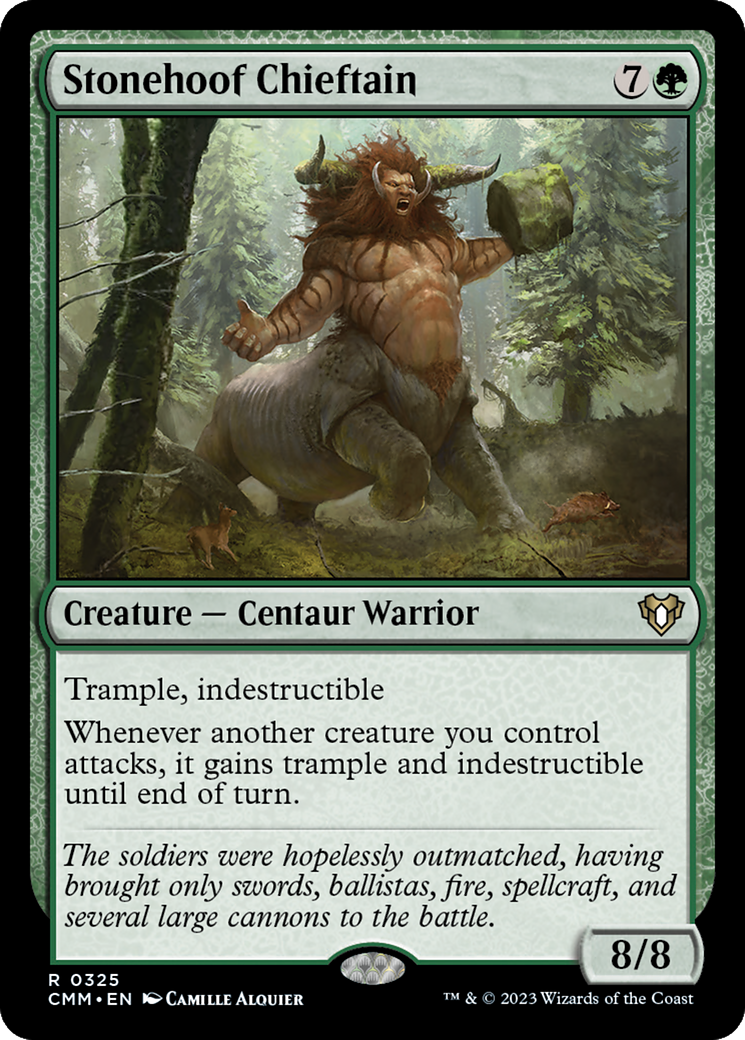 Stonehoof Chieftain [Commander Masters] Foil