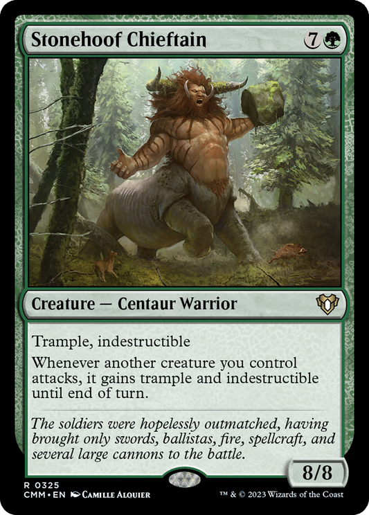 Stonehoof Chieftain [Commander Masters] Foil