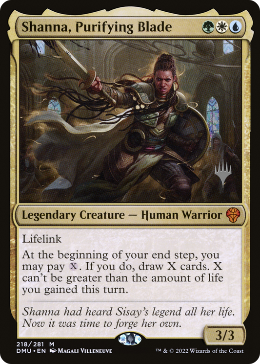 Shanna, Purifying Blade (Promo Pack) [Dominaria United Promos] Foil