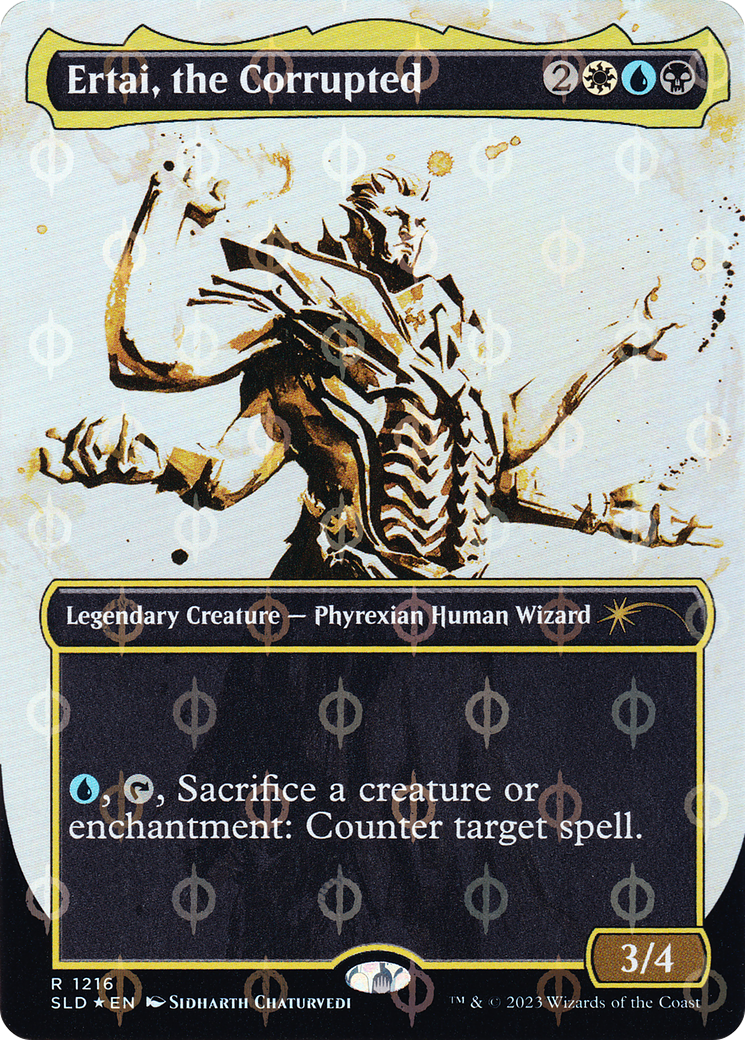 Ertai, the Corrupted (Borderless Ichor Step-and-Compleat Foil) [Secret Lair Drop Series] | Silver Goblin