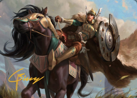 Knight of Dawn's Light Art Card (Gold-Stamped Signature) [Dominaria United Art Series]