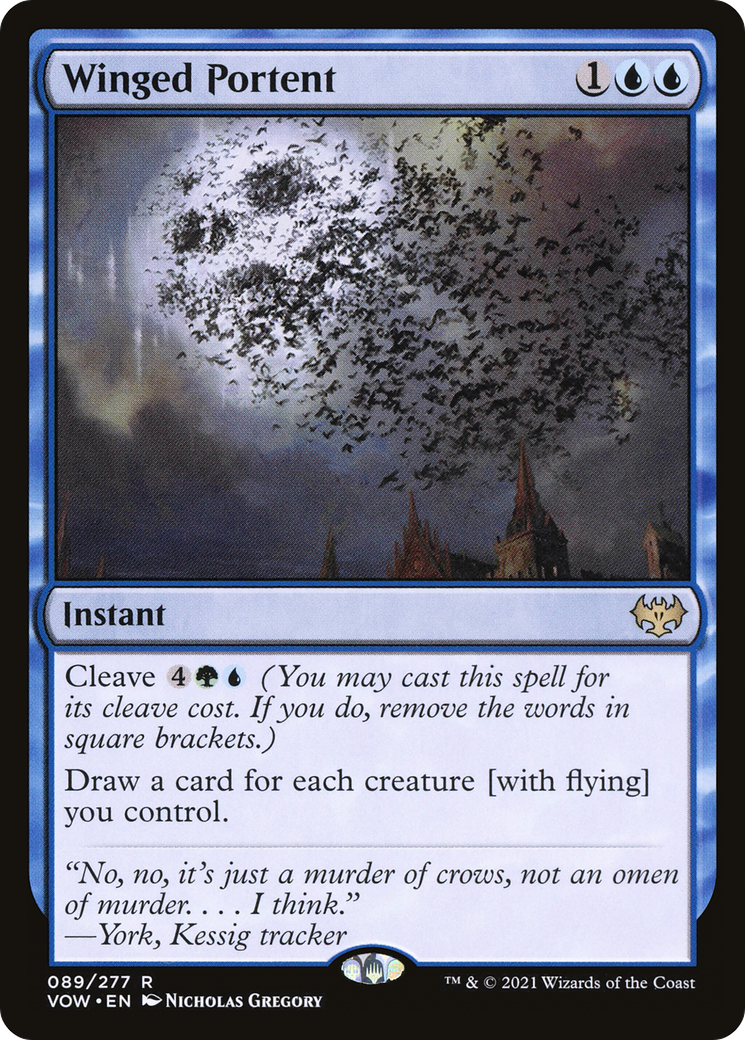 Winged Portent (089) Foil - Innistrad: Crimson Vow
