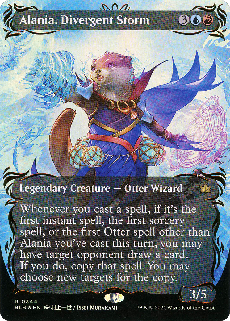 Alania, Divergent Storm (Borderless) (Raised Foil) [Bloomburrow] | Silver Goblin