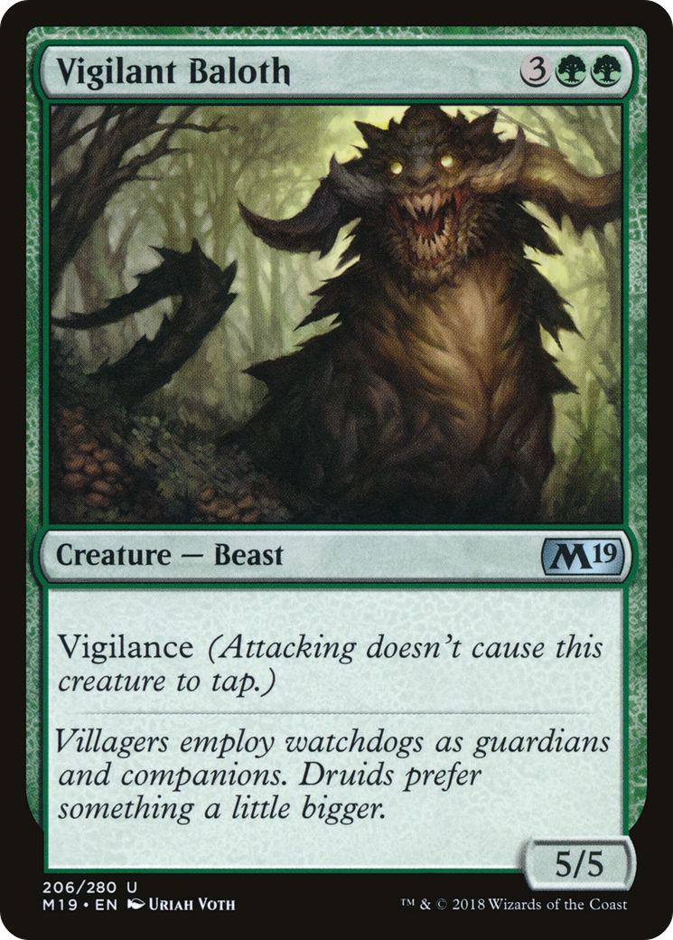 Vigilant Baloth (206) Foil - Core Set 2019