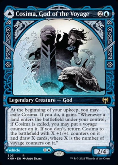 Cosima, God of the Voyage // The Omenkeel (Showcase) (303) Foil - Kaldheim