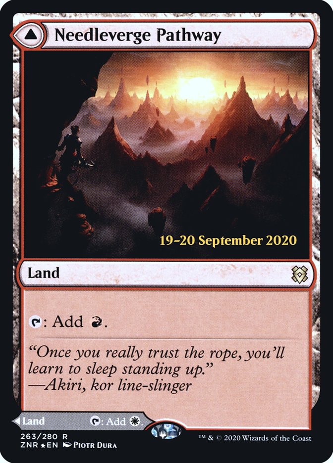 Needleverge Pathway // Pillarverge Pathway (263s) Foil - Zendikar Rising Promos