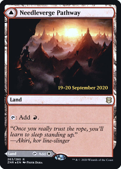 Needleverge Pathway // Pillarverge Pathway (263s) Foil - Zendikar Rising Promos