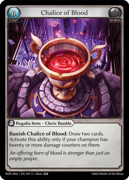 Chalice of Blood (027) [Dawn of Ashes: Alter Edition] Foil