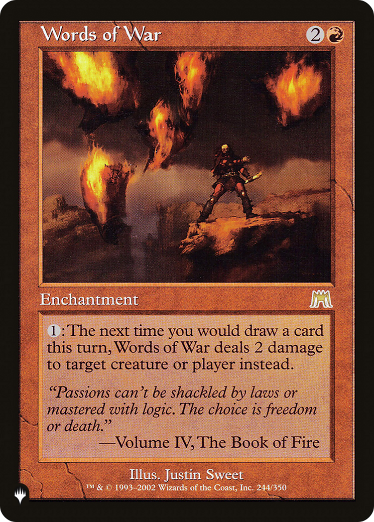 Words of War (Retro) (ONS-244) - The List