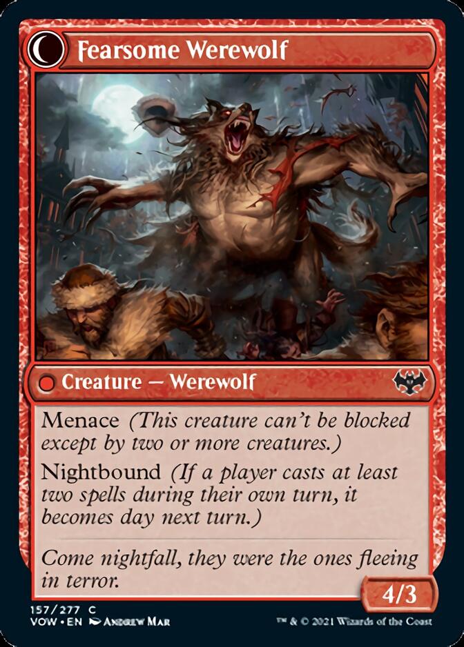 Fearful Villager (157) Foil - Innistrad: Crimson Vow