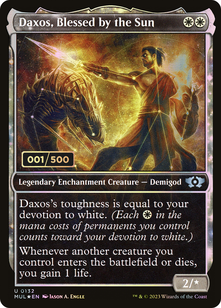 Daxos, Blessed by the Sun (Showcase) (132z) Foil - Multiverse Legends