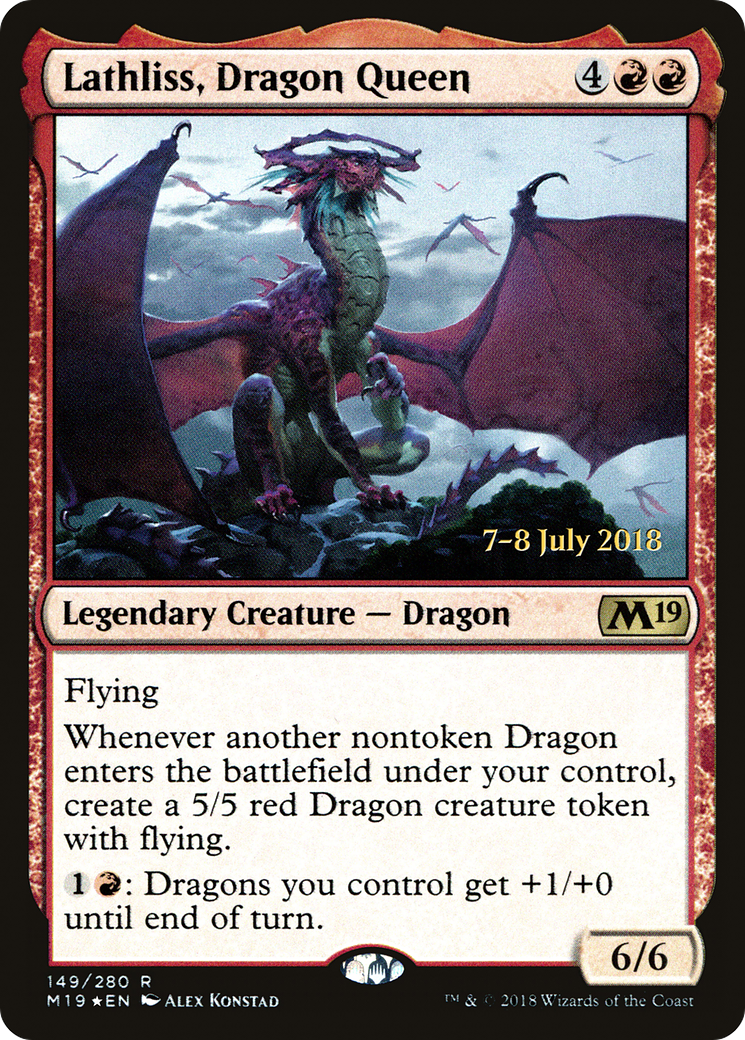 Lathliss, Dragon Queen (149s) Foil - Core Set 2019 Promos