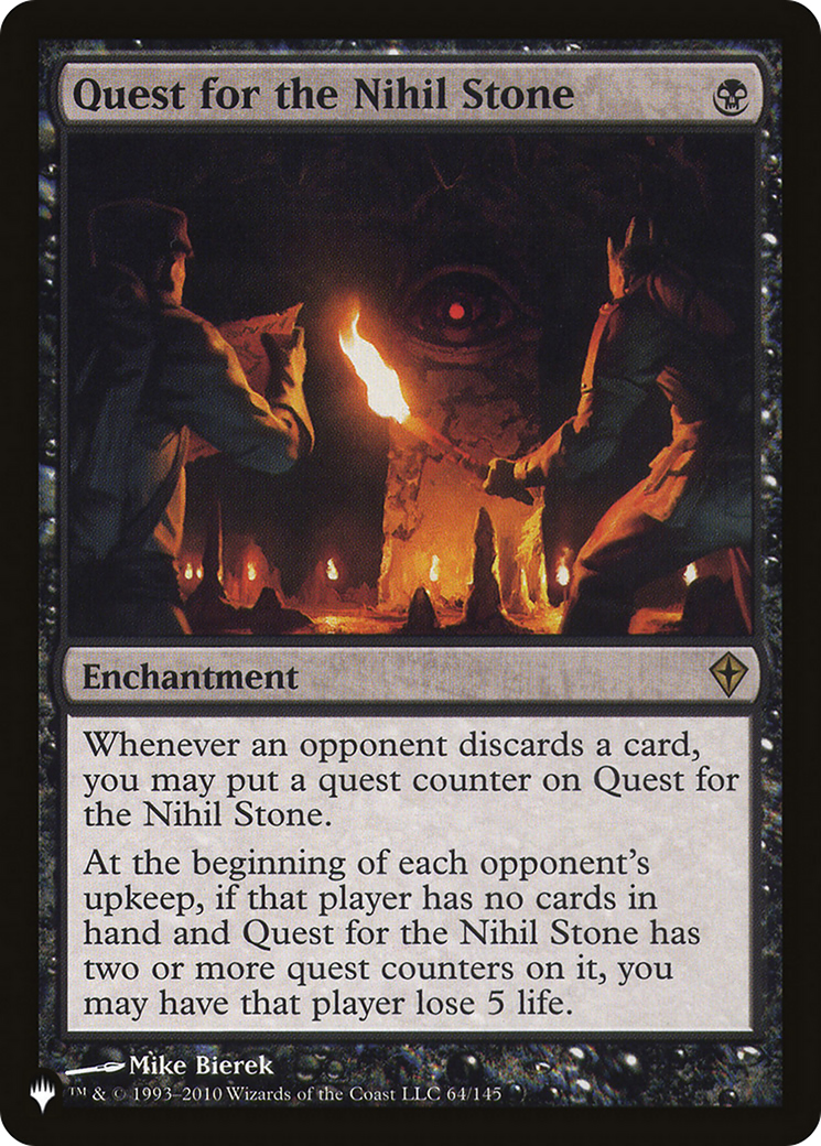Quest for the Nihil Stone (WWK-64) - The List