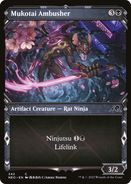 Mukotai Ambusher (Showcase Ninja) [Kamigawa: Neon Dynasty] Foil