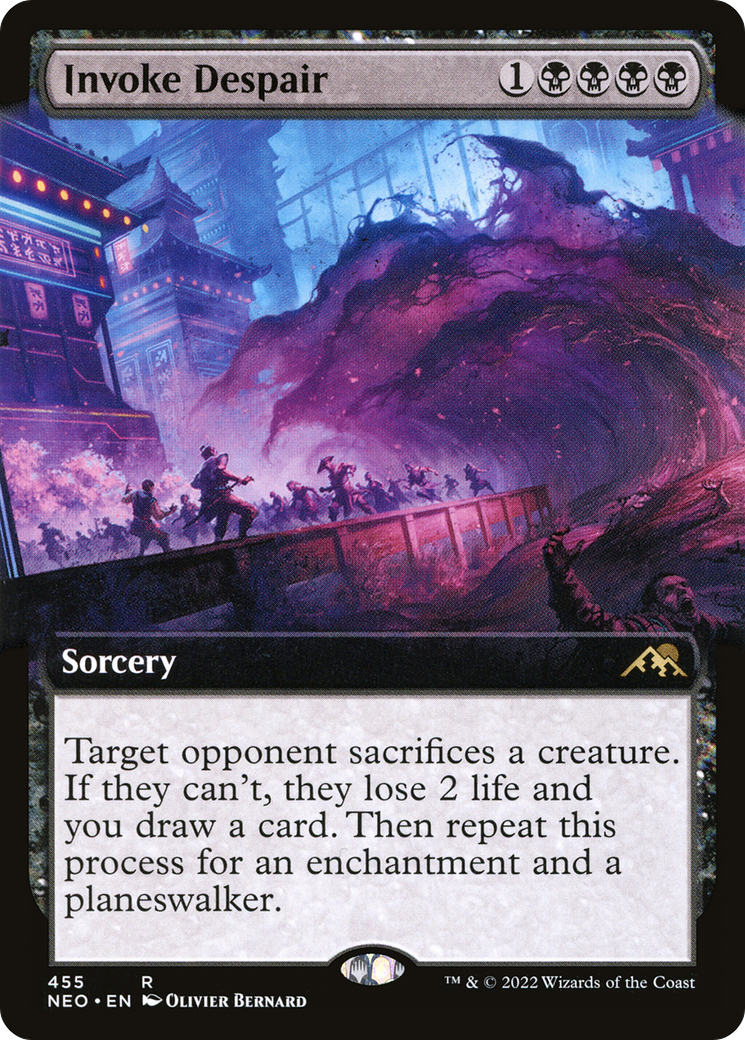 Invoke Despair (Extended Art) (455) Foil - Kamigawa: Neon Dynasty