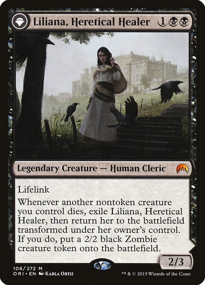 Liliana, Heretical Healer // Liliana, Defiant Necromancer (106) Foil - Magic Origins