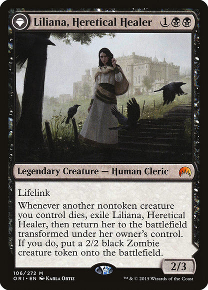 Liliana, Heretical Healer // Liliana, Defiant Necromancer (106) Foil - Magic Origins