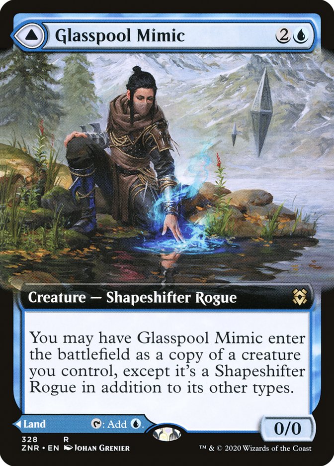 Glasspool Mimic // Glasspool Shore (Extended Art) (328) - Zendikar Rising
