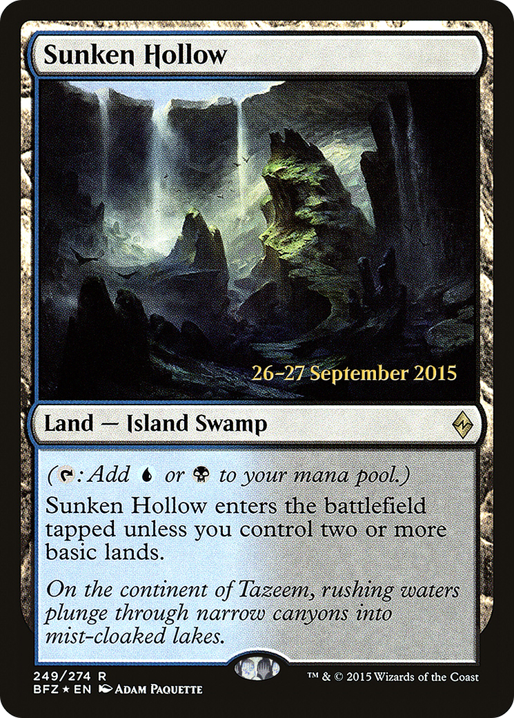 Sunken Hollow (249s) Foil - Battle for Zendikar Promos