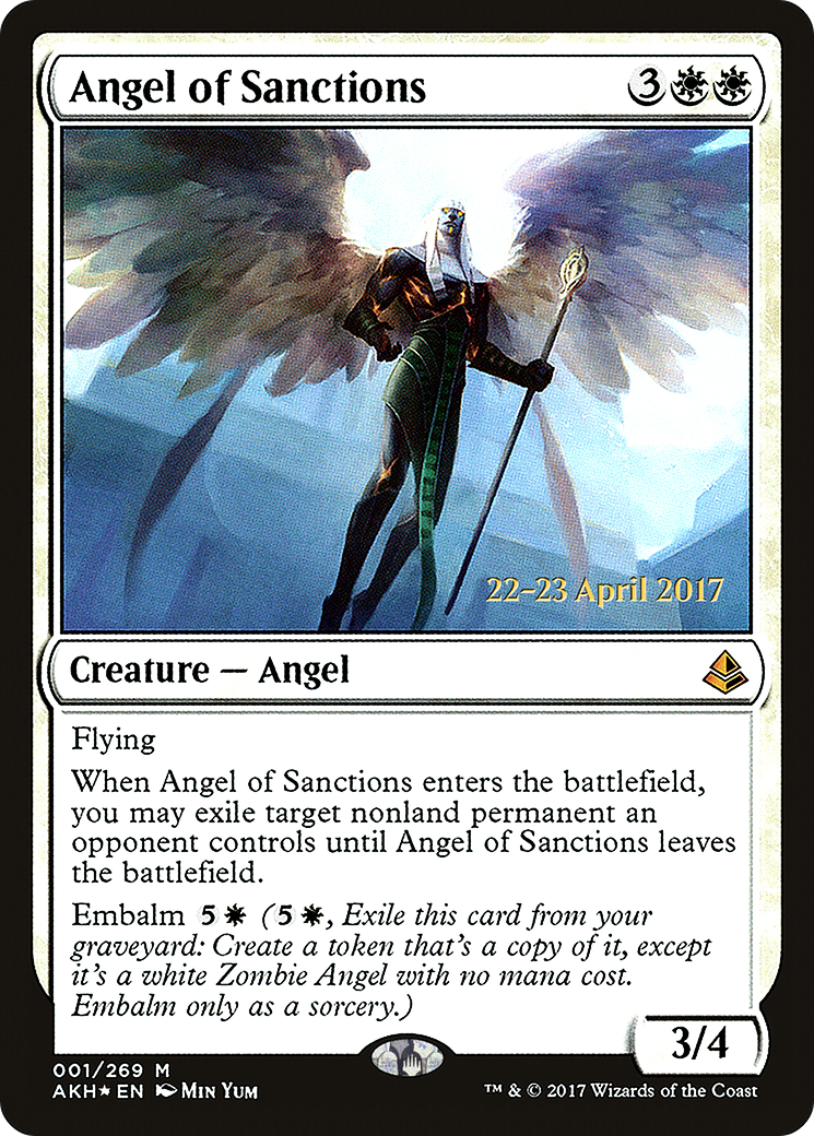 Angel of Sanctions (01s) Foil - Amonkhet Promos