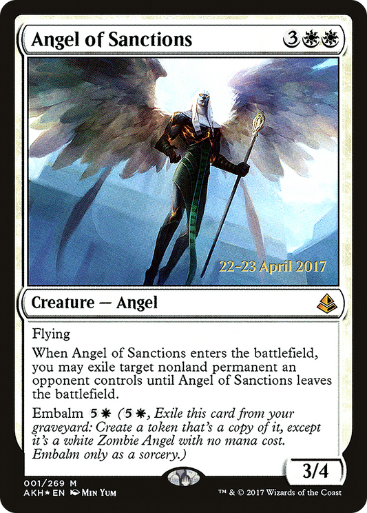 Angel of Sanctions (01s) Foil - Amonkhet Promos