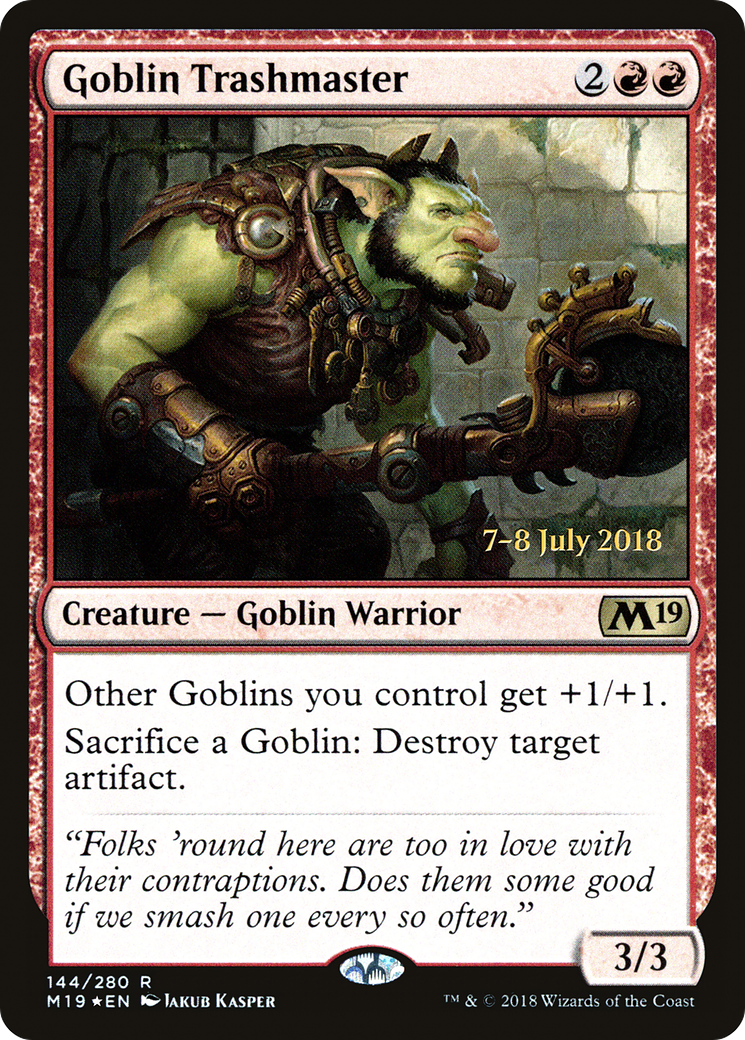 Goblin Trashmaster (144) Foil - Core Set 2019 Promos