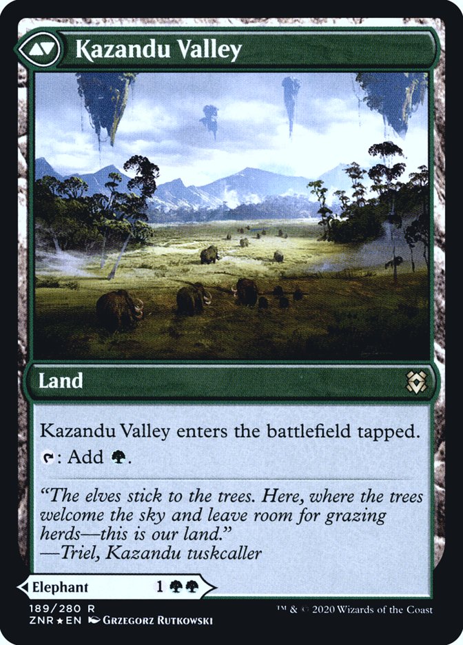 Kazandu Mammoth // Kazandu Valley [Zendikar Rising Prerelease Promos] | Silver Goblin