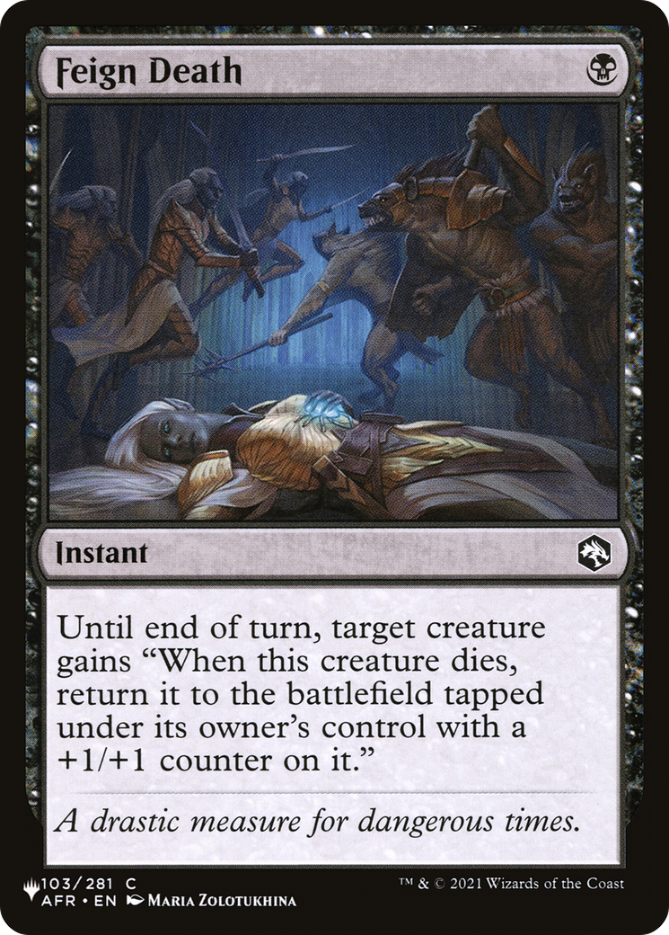 Feign Death (AFR-103) - The List