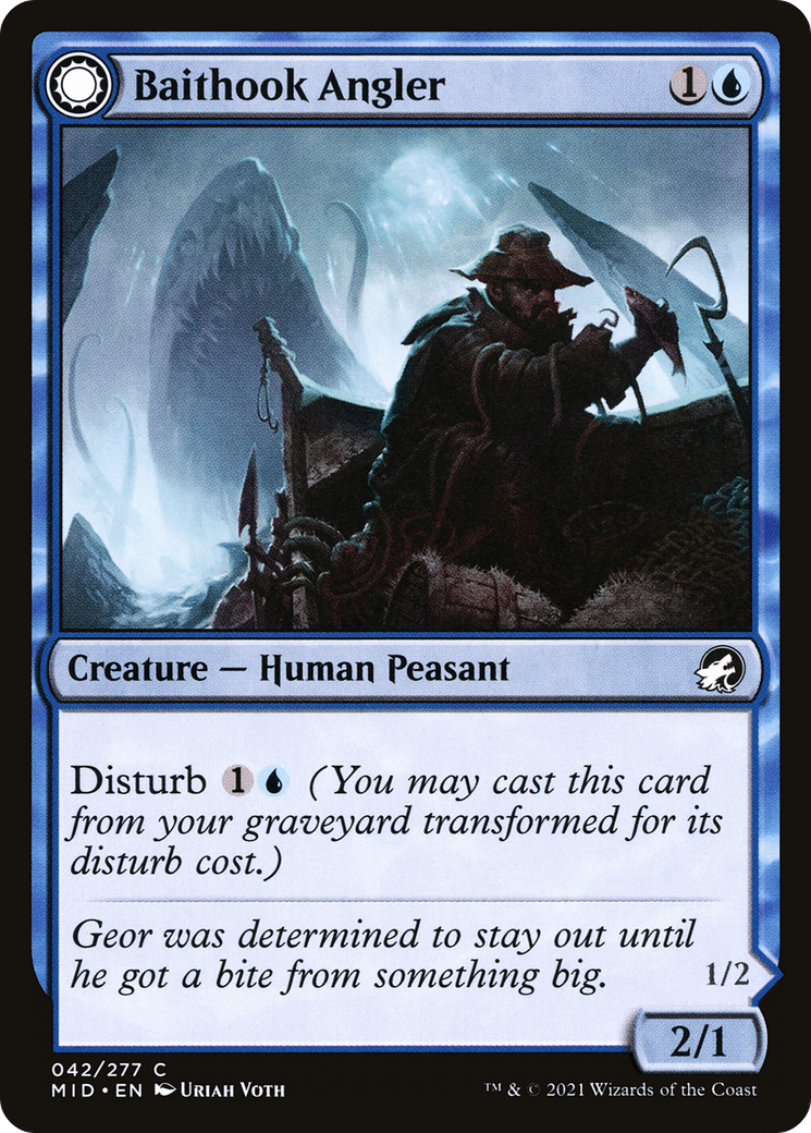 Baithook Angler // Hook-Haunt Drifter (042) Foil - Innistrad: Midnight Hunt