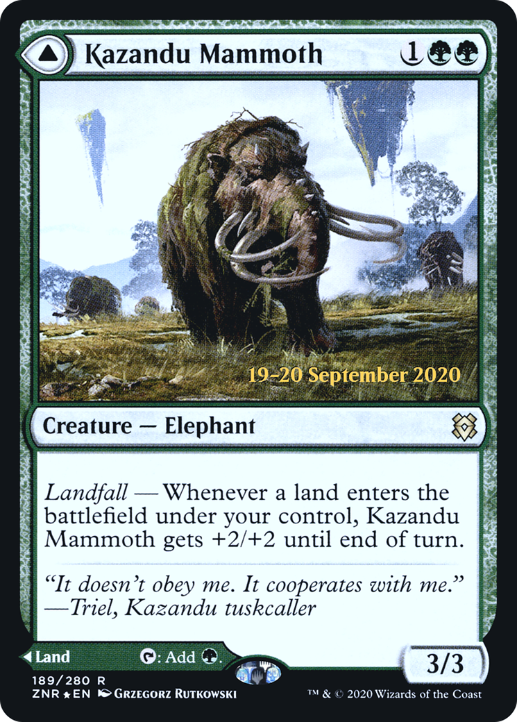 Kazandu Mammoth (189) Foil - Zendikar Rising Promos