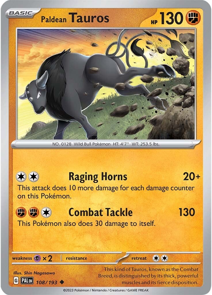 Paldean Tauros (108/193) [Scarlet & Violet: Paldea Evolved] | Silver Goblin