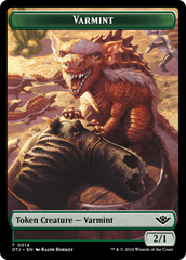 Mercenary // Varmint Double-Sided Token [Outlaws of Thunder Junction Tokens] | Silver Goblin