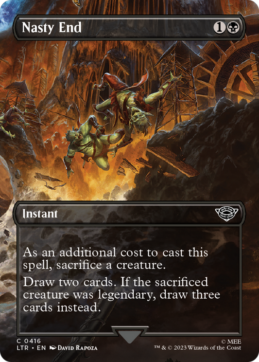 Nasty End (Borderless) (416) Foil - The Lord of the Rings: Tales of Middle-earth