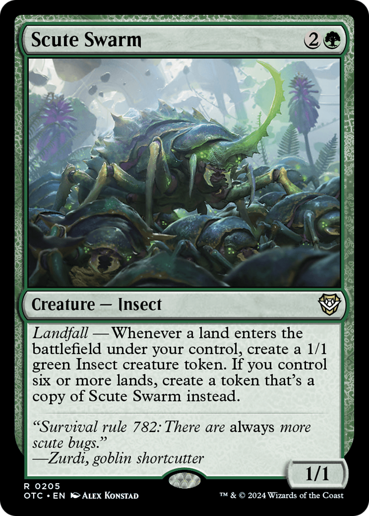 Scute Swarm (205) - Outlaws of Thunder Junction Commander