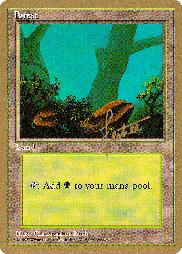 Forest (bl377) (Bertrand Lestree) [Pro Tour Collector Set] | Silver Goblin