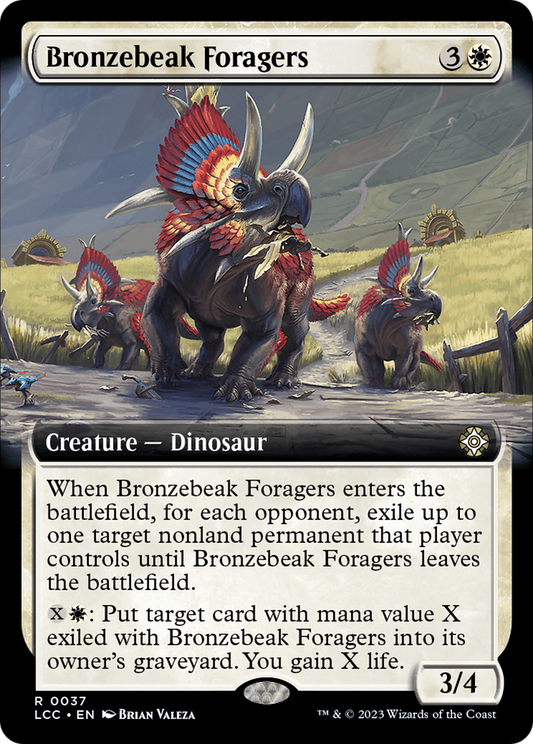Bronzebeak Foragers (Extended Art) (037) - The Lost Caverns of Ixalan Commander
