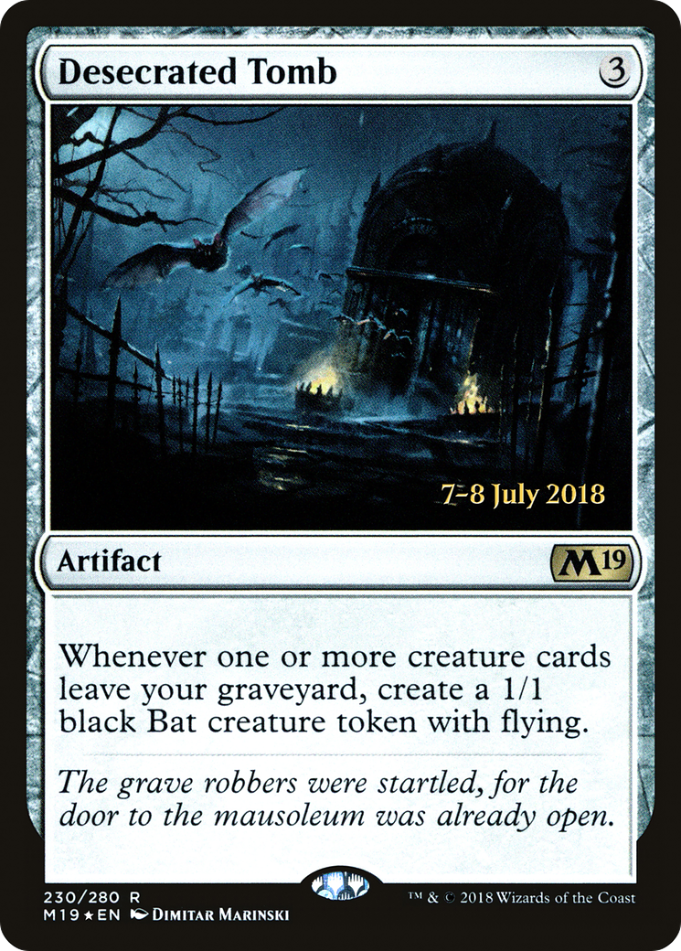 Desecrated Tomb (230s) Foil - Core Set 2019 Promos