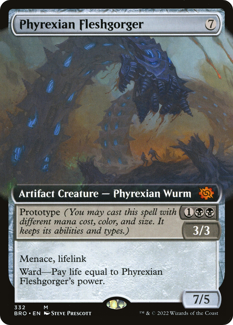 Phyrexian Fleshgorger (Extended Art) (332) - The Brothers' War