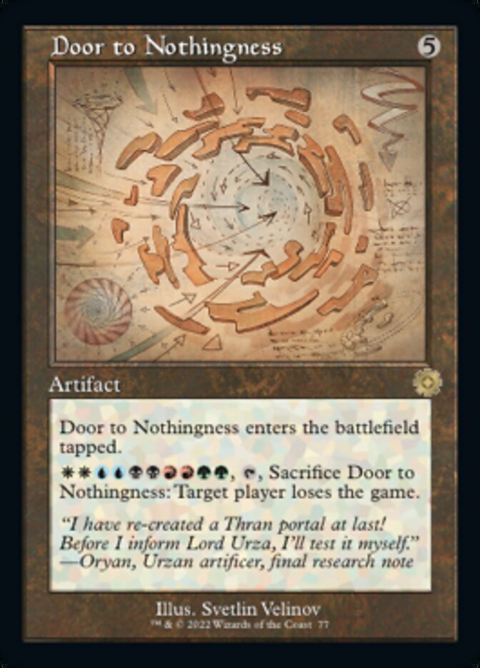 Door to Nothingness (Retro Schematic) [The Brothers' War Retro Artifacts] | Silver Goblin