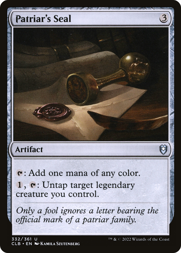 Patriar's Seal (332) Foil - Commander Legends: Battle for Baldur's Gate