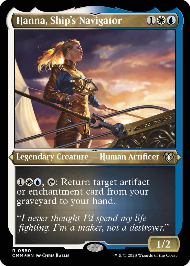 Hanna, Ship's Navigator (Foil Etched) [Commander Masters] | Silver Goblin